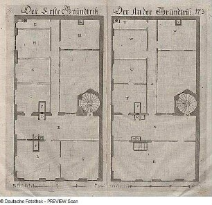 Grundriss eines bürgerlichen Eckwohnhauses