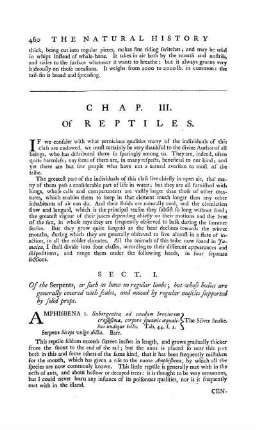 Chap. III. Of Reptiles