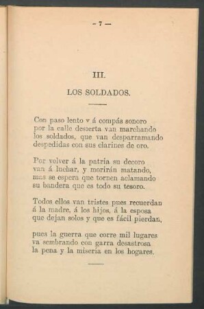 III. - Los soldados.