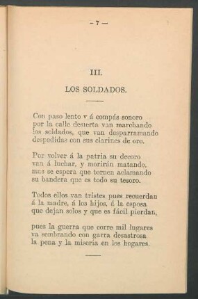 III. - Los soldados.