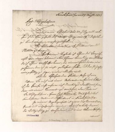 Brief von Carl Wilhelm Silberberg an Joseph Heller