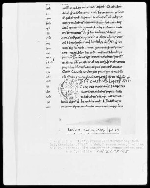 Johannes Chrysostomos, Omiliae super Matthaeus — Initiale E(t congregans), Folio 25recto