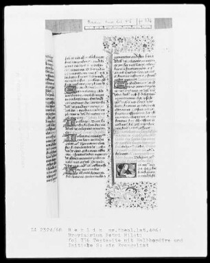 Breviarium Petri Mileti — Initiale S, darin ein Evangelist, Folio 376recto