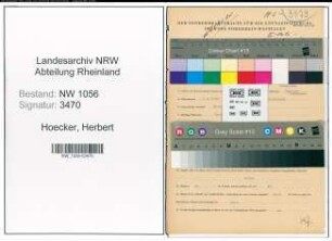 Entnazifizierung Herbert Hoecker , geb. 02.04.1909 (Polizist)