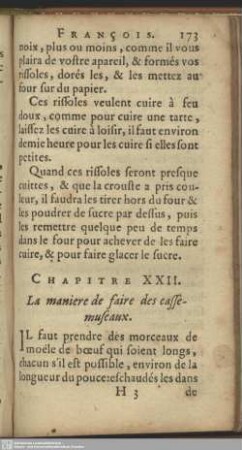 Chapitre XXII. La maniere de faire des cassemuseaux