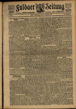 Ausgabe vom Donnerstag, den 19. September 1907.