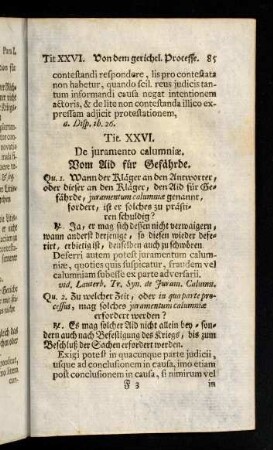 85-96, Titulus XXVI - XXXIII