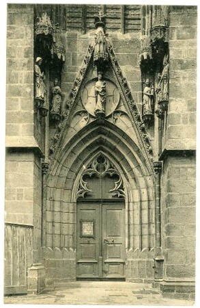 Meißen. Südtor des Domes zu Meißen