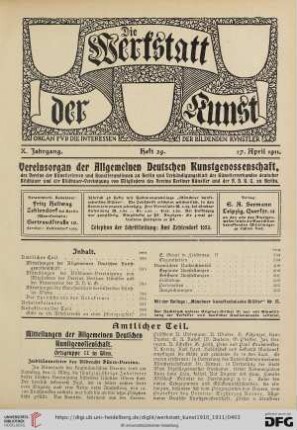 Heft 29 (17. April 1911)