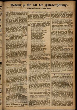 Ausgabe vom Mittwoch, den 21. Oktober 1885.