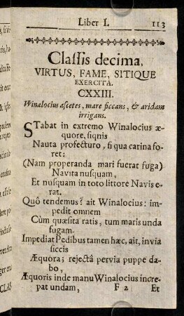 113-127, Classis decima. Virtus, Fame, Sitique Exercita.