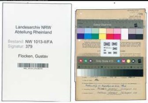 Entnazifizierung Gustav Flocken , geb. 01.07.1904 (Milchverteiler)
