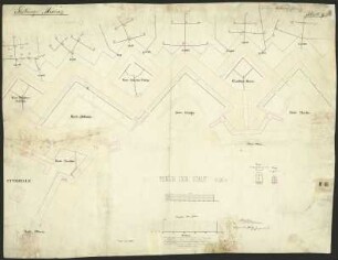Armierungspläne - Minenplan der Front Ravelin Drusus-Johann bis Bastion Martin