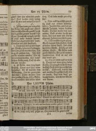 Der LXXVIII Psalm.