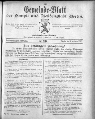 1912,40: No. 40, 6. Oktober 1912