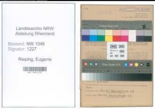 Entnazifizierung Eugenie Rieping , geb. 20.02.1897 (Lehrerin)