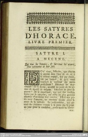 Les Satyres D´Horace