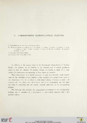 III. Corresponding Meteorological Stations