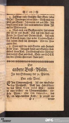 Der andere Buß-Psalm.