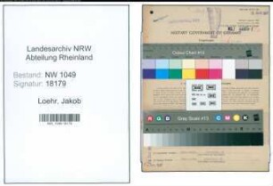 Entnazifizierung Jakob Loehr , geb. 07.04.1904 (Schlosser)