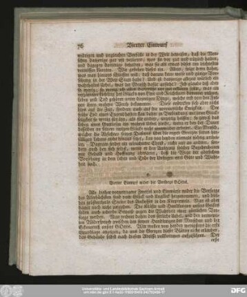 8. Vierter Einwurf wider die Vorsorge Gottes.