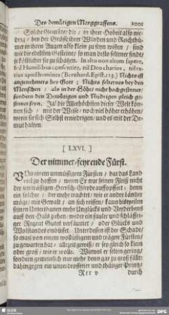 [LXVI.] Der nimmer-feyrende Fürst