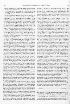 656-659 [Rezension] Holtz, Traugott, Geschichte und Theologie des Urchristentums