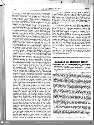 Büchertisch des Uhrmacher-Optikers