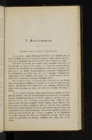 V. Vorkommen.