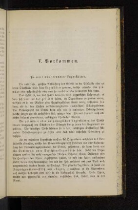 V. Vorkommen.