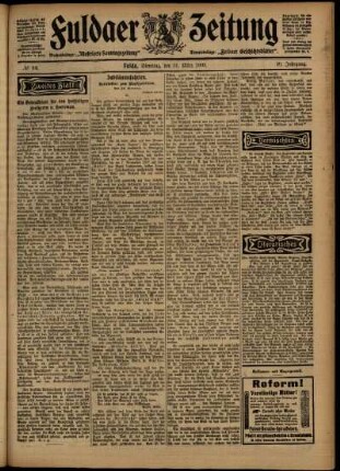 Zweite Ausgabe vom Dienstag, den 31. März 1903.