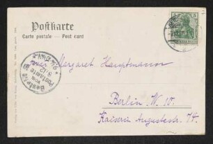 Brief von Clara Jonas an Margarete Hauptmann