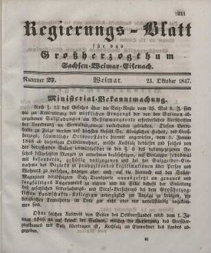 Nr. 27 : 23. Oktober 1847