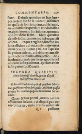 Secunda Quaestio ...