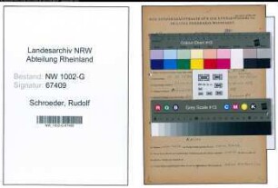 Entnazifizierung Rudolf Schroeder, geb. 13.10.1895 (Schneider)