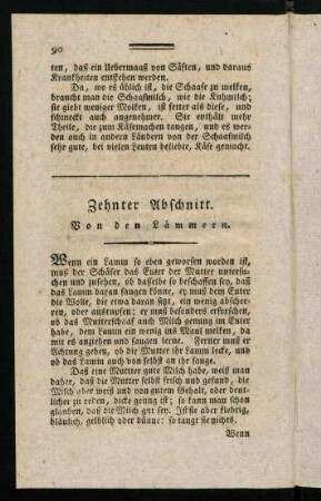 90-100, Zehnter Abschnitt. Von den Lämmern.