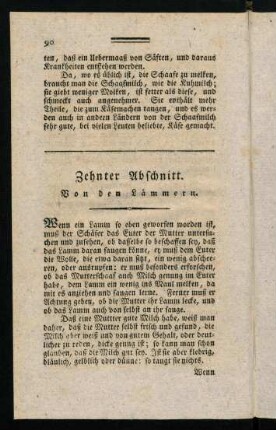 90-100, Zehnter Abschnitt. Von den Lämmern.