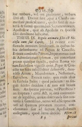 Thesis IX. Regula animata fidei est Ecclesia cum suo Capite.