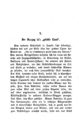 Der Auszug ins "gelobte Land"