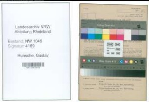 Entnazifizierung Gustav Hunsche , geb. 26.04.1896 (Landwirt)