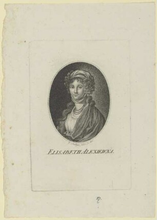 Bildnis der Elisabeth Alexiewna, Zarin von Russland