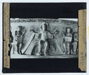 unbekannt, Westempore der Klosterkirche zu Gröningen, (Berlin Skulpturensammlung und Museum für Byzantinische Kunst 2739) : zentrale Gruppe