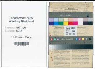 Entnazifizierung Mary Hoffmann, geb. 06.09.1910 ()