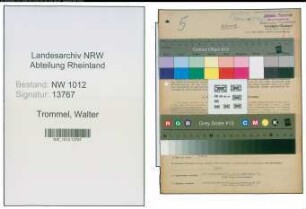 Entnazifizierung Walter Trommel , geb. 15.03.1909 (Bauunternehmer)