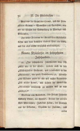 Neuere Philosophie im sechszehnten Jahrhundert.
