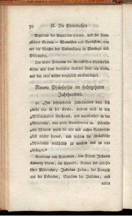 Neuere Philosophie im sechszehnten Jahrhundert.