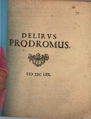 Delirvs Prodromus