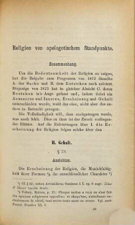 Religion von apologetischem Standpunkte, [3]