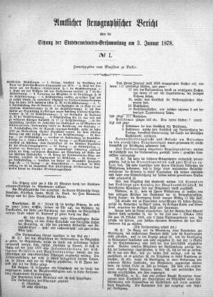 No 1, 3. Januar 1878