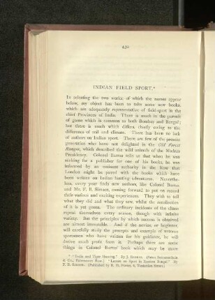 Indian Field Sport.*